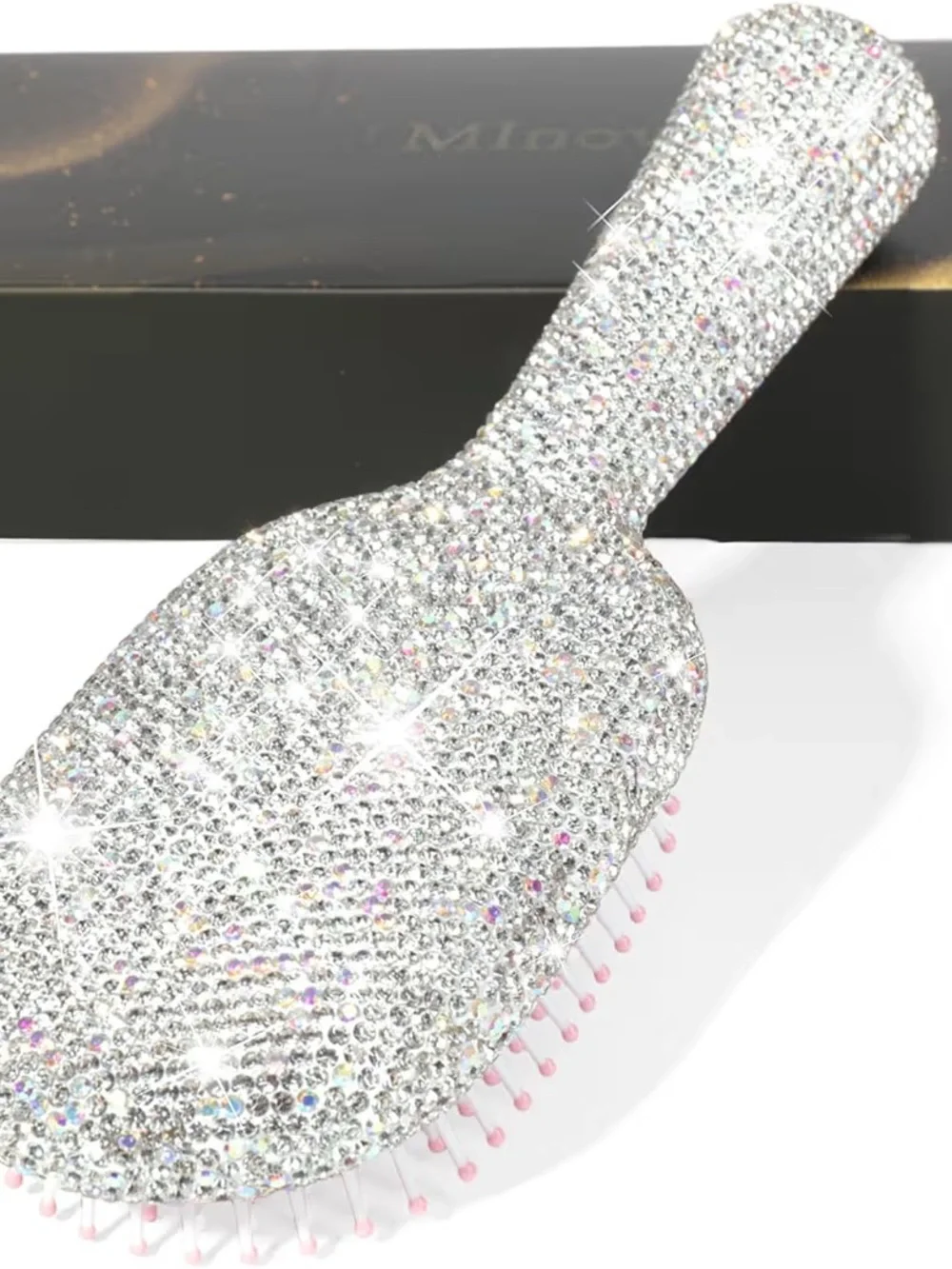 NWT Sparkling Bling Swarovski Rhinestone Crystal Hair Brush  display picture 3
